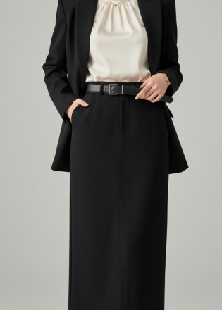 Chân Váy Dạ Dài Nịch Nhỏ (Mã: B363)