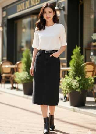 Váy KaKi Jeans dài