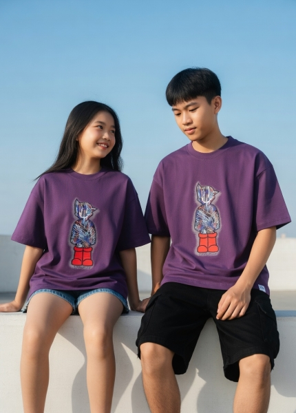 Áo Thun Nữ Ngắn Tay Thêu Astro Lym (Mã: 7713 ) - 100% Cotton