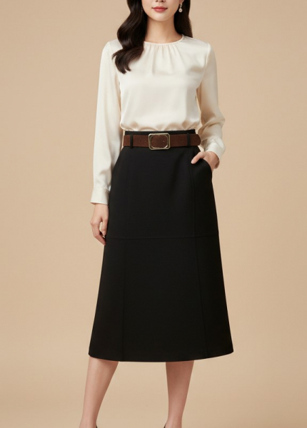 Chân Váy Dạ Dài Nịch To (Mã: B3638)