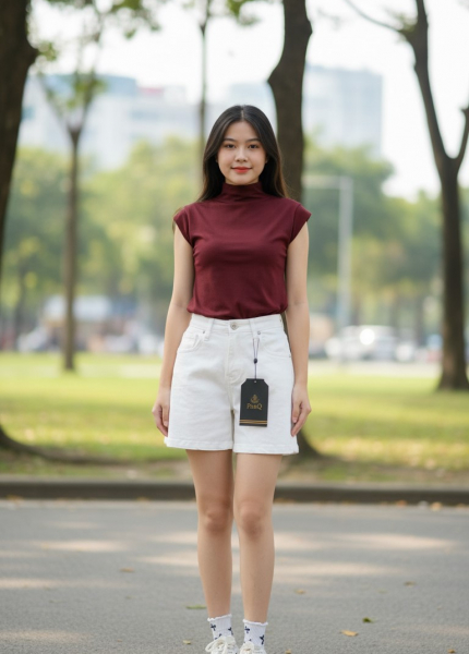 Áo Nữ Cổ Lọ Tay Cộc (Mã: S6072)