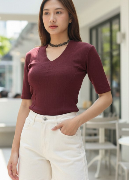 Áo Cổ Tim (Mã: S6033)