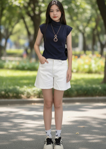 Áo Nữ Cổ Lọ Tay Cộc (Mã: S6072)