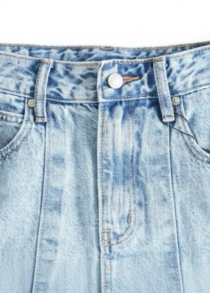Váy Jeans wash xếp ly