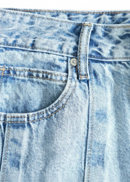Váy Jeans wash xếp ly