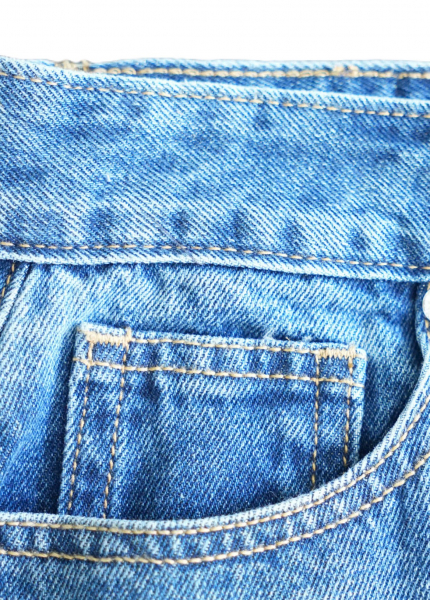 Váy Jeans dài suông xanh wash đậm