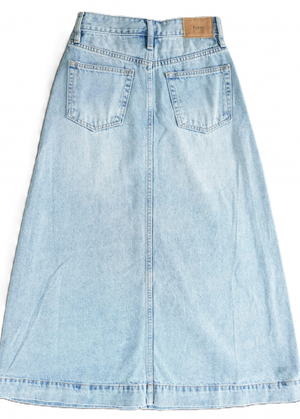 Váy Jeans dài suông xanh wash nhạt