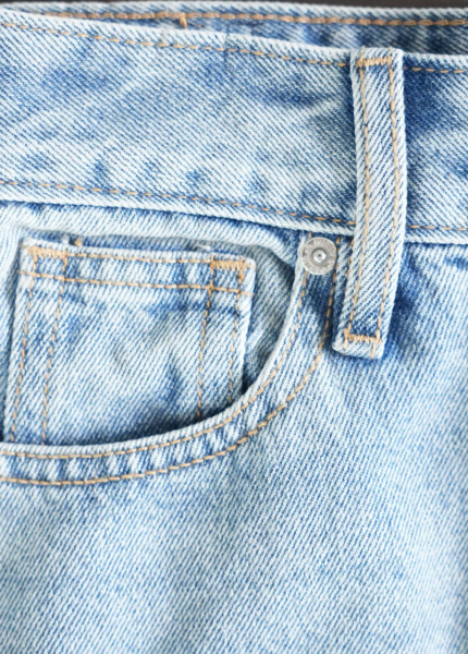 Váy Jeans dài suông xanh wash nhạt